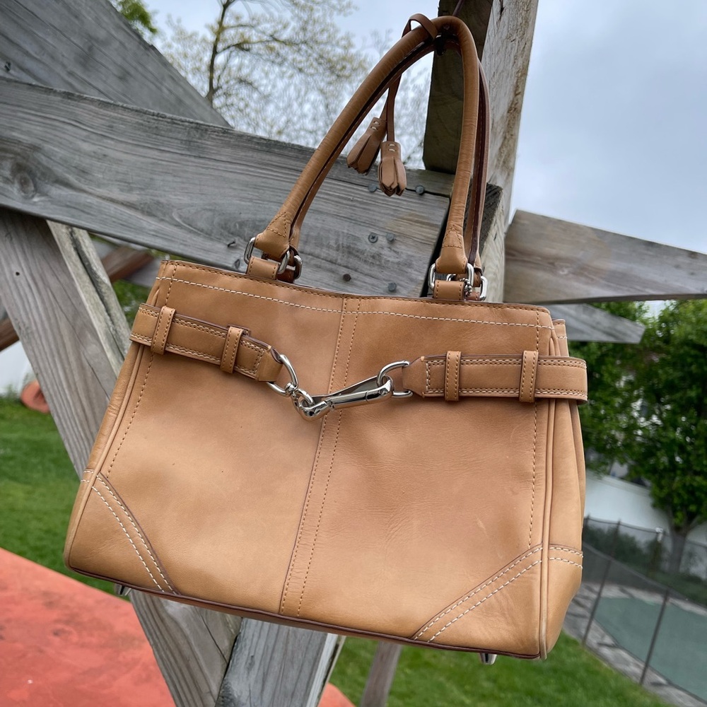 Coach leather saddle bag